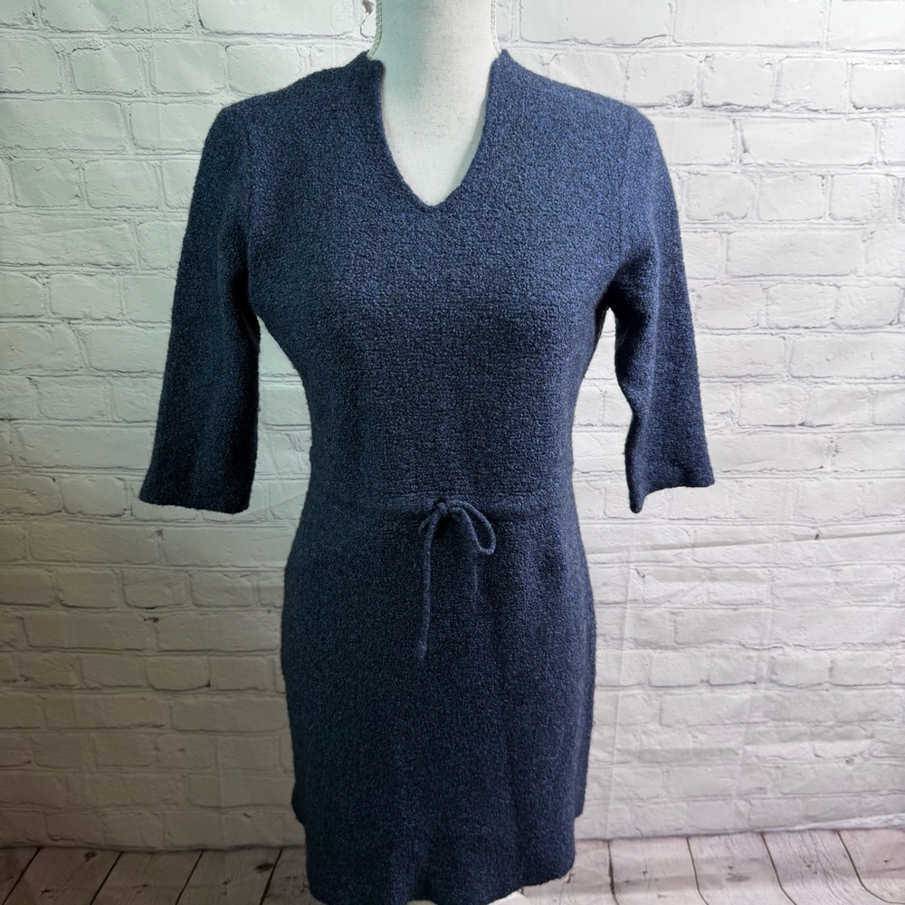 J. McLAUGHLIN Wool/Cashmere/Silk Blue Tunic Dress XL